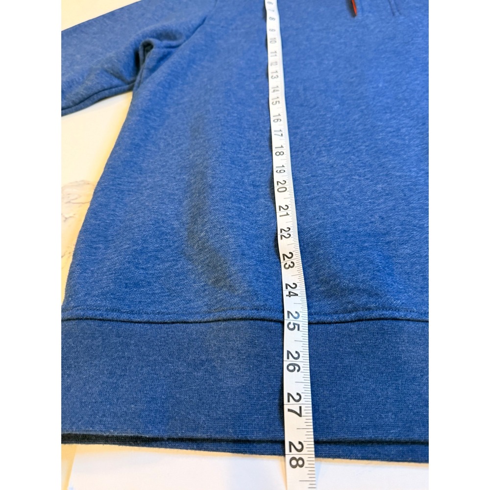 Orvis Mens Blue Heathered Quarter Zip Fleece Pullover Sweatshirt Large 615914 - Picture 4 of 9
